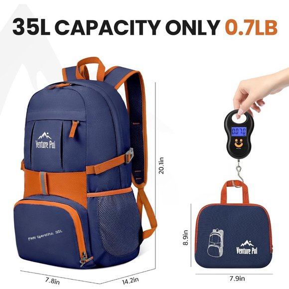 Lightweight Packable Foldable Travel Camping Hiking Outdoor Sports Backpack - Picture 5 of 6